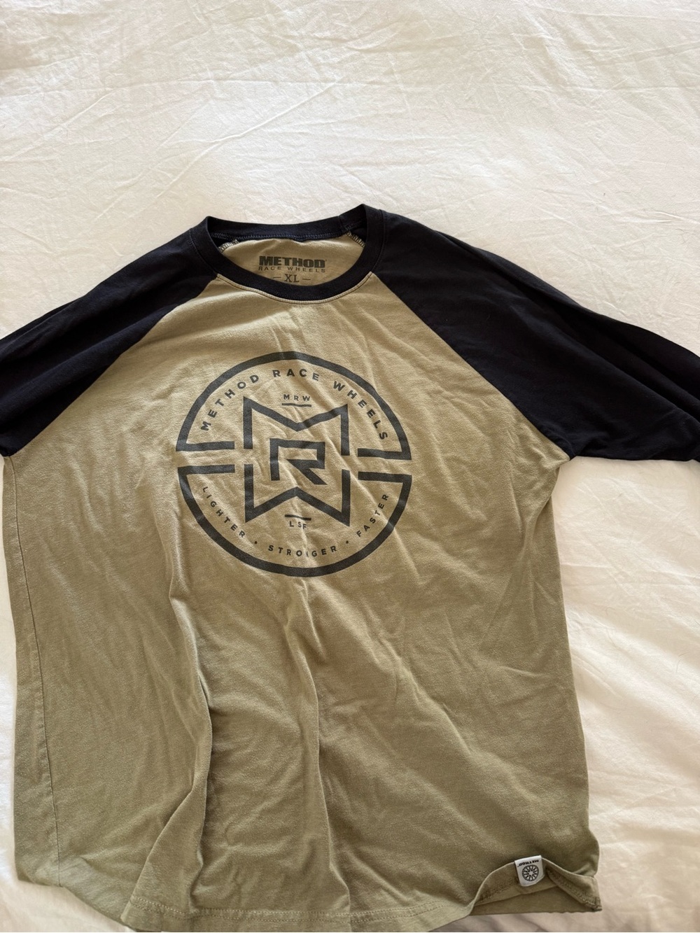 Method Race Wheels Men's Olive & Black Raglan Logo Tee